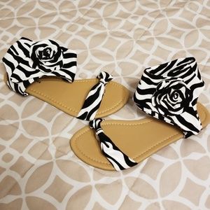 Zebra Print Sandals